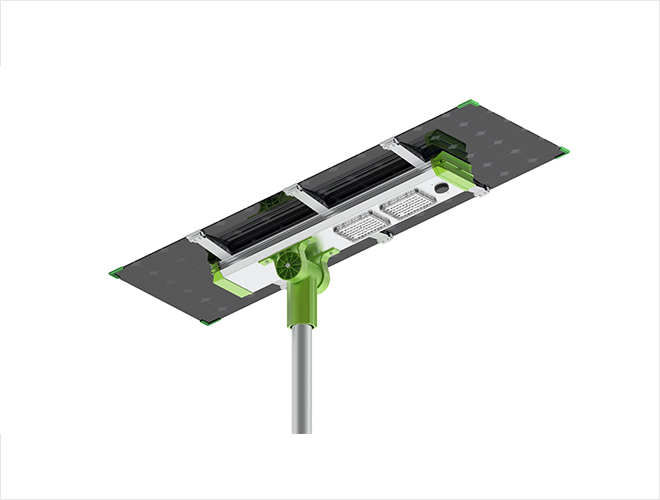 led street light with solar panel