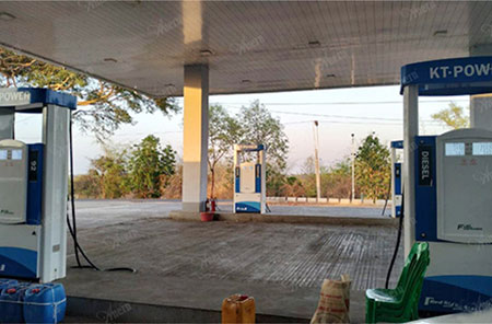 5.5KW Lithium Off-Grid Solar Power System for Gas Station in Myanmar