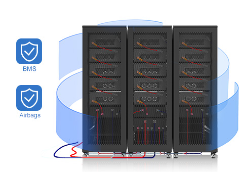 Intelligent BMS management system and airbags to ensure safe and reliable operation of the system.